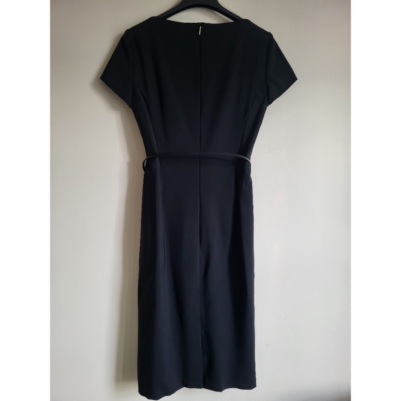Brand New Hugo Boss Women's Dilya Dress, Stretch Virgin Wool, Black, Size 0 - Picture 2 of 4